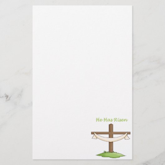 Er hat gestiegenes Kreuz Briefpapier (Vorderseite)