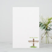 Er hat gestiegenes Kreuz Briefpapier (Stehend Vorderseite)