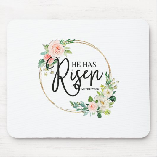 Er hat Matthew 286 Flora Christlich Ostern Da Mousepad (Vorne)