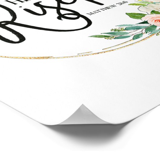 Er hat Matthew 286 Flora Christlich Ostern Da Poster (Ecke)