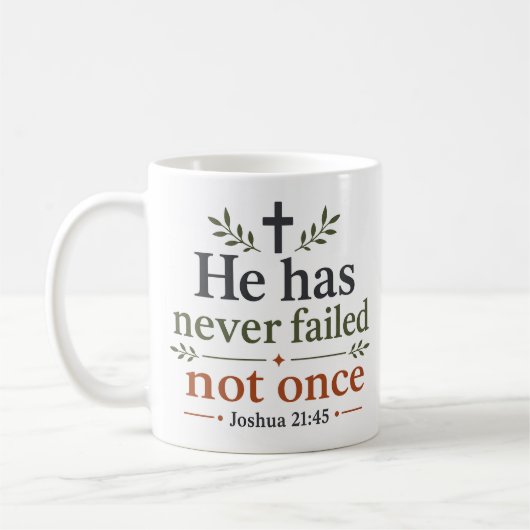 Er hat noch nie versagt, nicht ein einziges Mal Ch Kaffeetasse (Links)