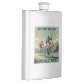 Er hat nur eine begrenzte Zeit, um Frauen mit dem Flachmann (Rechts)