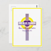 Er hat Osterwochenende in der Bibel-Verse-Individu Postkarte (Vorne/Hinten)