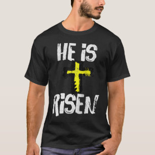 Er hat Risen Men Women Christlich Happy Osterfait T-Shirt