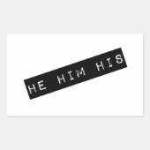 Er hat sein Retro Label Grafik Rechteckiger Aufkleber (Vorderseite)