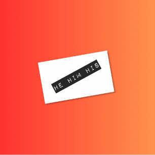 Er hat sein Retro Label Grafik Rechteckiger Aufkleber