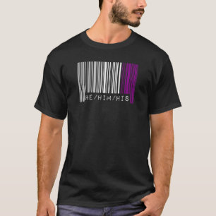 Er hat seine Pronos asexual Stolz Flag Barcode Aes T-Shirt