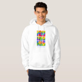 Er hat seine Pronouns-Rainbow-Gefärbte Krawatte Hoodie (Vorne ganz)