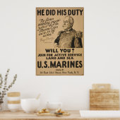 Er hat seinen Willen getan Poster (Küche)