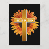 ER HAT SICH OSTERFEIERKREUZ POSTKARTE (Vorderseite)