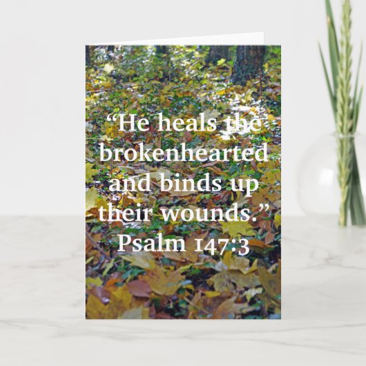 "Er heilt das gebrochene Herz"... Karte (Vorderseite)