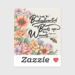 Er heilt die zerbrochenen Herzen Aufkleber