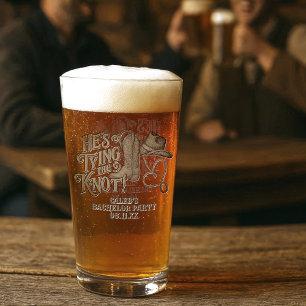 Er heiratet lustige Cowboy-Junggesellenparty Glas