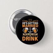 Er heiratet Lustige Trauzeugen Junggesellenabschie Button (Vorne & Hinten)