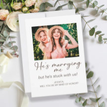 Er heiratet mich und bleibt beim Foto unserer Trau