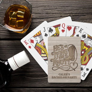 Er heiratet - Rustikale Cowboy-Junggesellenabschie Spielkarten