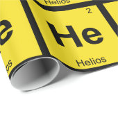 Er - Helios Chemistry Periodisches Tabellensymbol Geschenkpapier (Rolleneckpunkt)