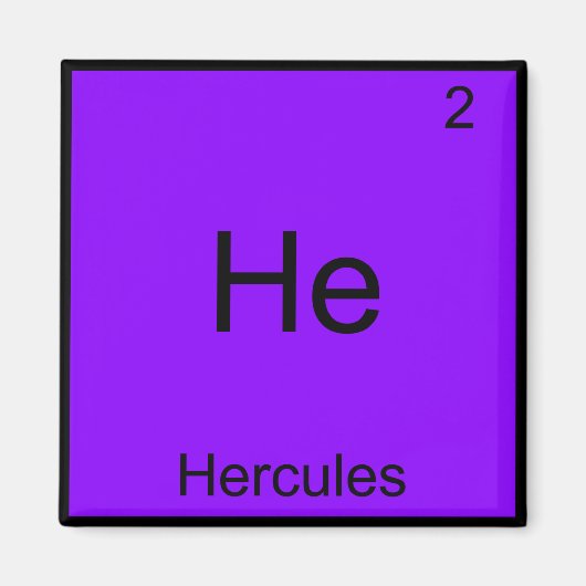 Er - Hercules Funny Chemistry Element Symbol T-Shi Magnet (Vorne)