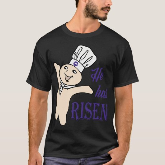 Er Hes Risen Doughboy Pillsbury Lila T-Shirt (Vorderseite)