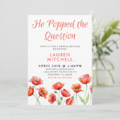 Er hob das Brautparty "Frage Poppy Blume" auf Einladung (Stehend Vorderseite)