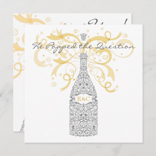 Er hob die Einladung zur Fragestunde Champagner au (Vorne/Hinten)