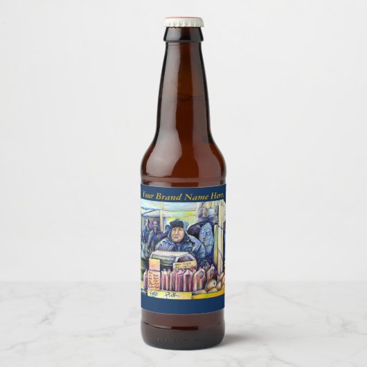 Er hörte, was ich sah bierflaschenetikett (Vorderseite)