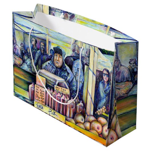 Er hörte, was ich sah große geschenktüte (Rückseite Schrägansicht)