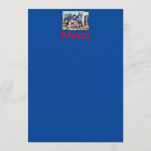 Er hörte, was ich sah menükarte (Vorderseite)