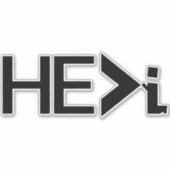 ER>I KNNELING PRAYING - ER GRÖSSER ALS SCHWARZ AUFKLEBER (Vorderseite)