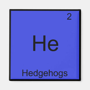 Er- Igel Lustiges Chemie-Element-Symbol T-Shirt Magnet