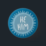 ER / IHM Pronouns Sun Pride handletted Blue Button<br><div class="desc">Dekorieren Sie Ihr Outfit mit diesem coolen Kunstknopf. Macht ein großartiges Geschenk! Sie können ihn anpassen und auch Text hinzufügen. Karo in meinem Shop für viel mehr Farben und Muster! Lass mir Bescheid,  wenn du auch etwas Gewohntes willst.</div>