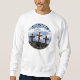 Er ist 3 schroffe Kreuze mit Prayer Lords Sweatshirt