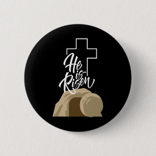 Er ist 3 Tage Risen Jesus Christus glücklichen Ost Button