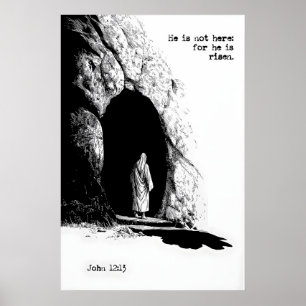 Er ist auferstanden Auferstehungs-Kunstprint Leere Poster