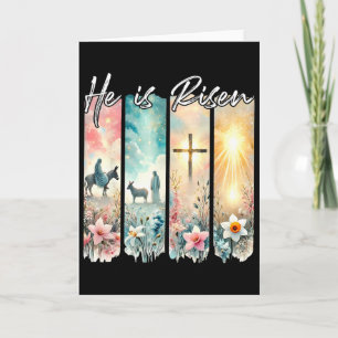 Er ist auferstanden Blumen Ostern Ästhetik Jesus K Karte
