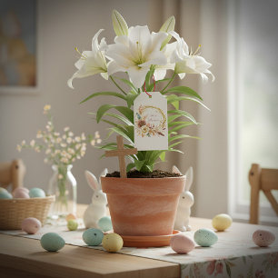 Er ist auferstanden Boho-Blumenkranz Ostern Geschenkanhänger
