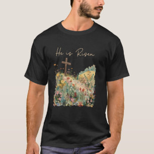 Er ist auferstanden Boho Cottagecore Ostern für Ch T-Shirt