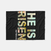 Er ist auferstanden Boho Ostern christlich Jesus Fleecedecke (Vorderseite (Horizontal))