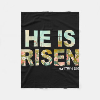 Er ist auferstanden Boho Ostern christlich Jesus  Fleecedecke