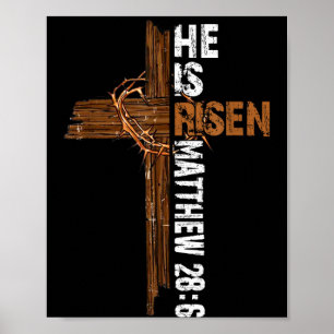 Er ist auferstanden Boho Ostern christlich Jesus Poster