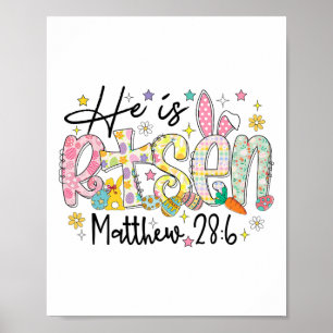 Er ist auferstanden Christlicher Froher Ostertag B Poster
