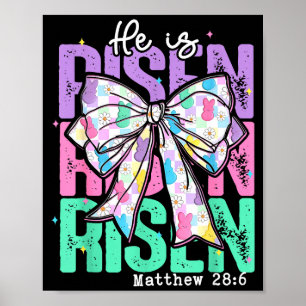 Er ist auferstanden Christlicher Jesus Kokette Bib Poster