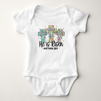 Er ist auferstanden Christlicher Ostervers Bibelve Baby Strampler