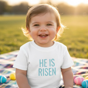 Er ist auferstanden   Christliches Ostern Kleinkin Baby T-shirt