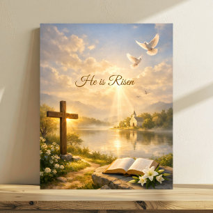 Er ist auferstanden Christliches Ostern Poster
