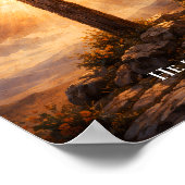 Er ist auferstanden Christliches Ostern Poster (Ecke)