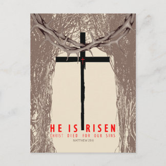 Er ist auferstanden Christus starb für unsere Sünd Postkarte