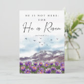 Er ist auferstanden - Feier der Auferstehung Dankeskarte (Stehend Vorderseite)