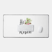 Er ist auferstanden Florales Kreuz Vintage Frohe O Schreibtischunterlage (Tastatur & Maus)