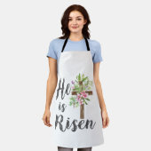 Er ist auferstanden Florales Kreuz Vintage Frohe O Schürze (Getragen)